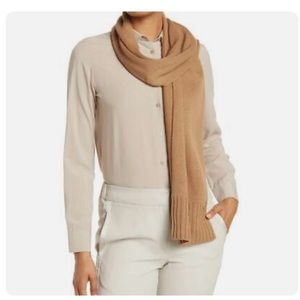 Michael Kors Classic Rib Knit Camel Scarf /OS/NWT